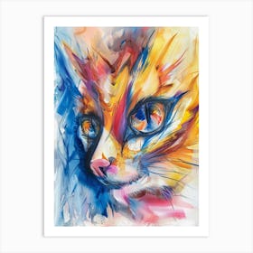 Colorful Cat 1 Art Print