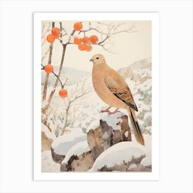 Winter Bird Painting Partridge 2 Art Print