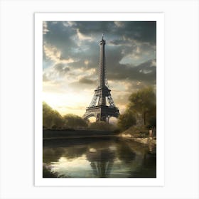 Eiffel Tower Paris France Dominic Davison Style 6 Art Print