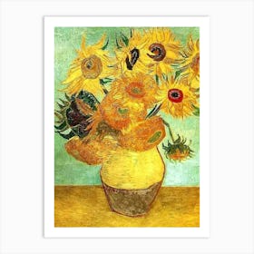 Sunflowers In A Vase 1 Art Print