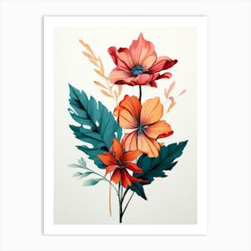 Watercolor Flowers 38 Art Print