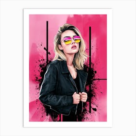 Girl In Sunglasses Art Print