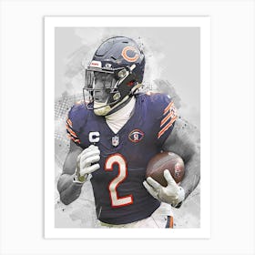 D. J. Moore Chicago Bears Art Print