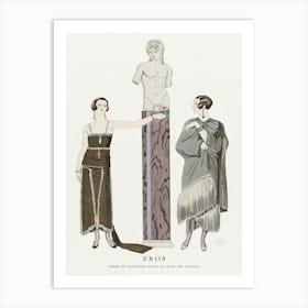 Eros Robe Et Manteau, Pour Le Soir, De Worth From Gazette Du Bon Ton No, George Barbier Art Print