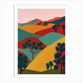 Joshua Tree National Park 2 United States Of America Abstract Colourful Art Print