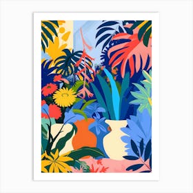 Matisse Inspired, Tropical Garden 2, Fauvism Style Art Print