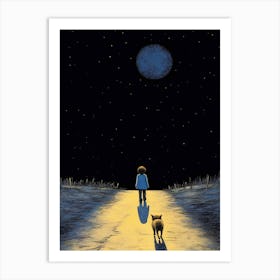 Boy And His Dog Art Print