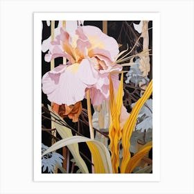 Flower Illustration Iris 2 Art Print