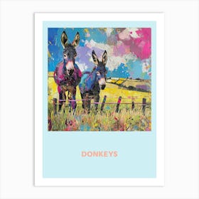 Donkeys Collage Poster 3 Art Print