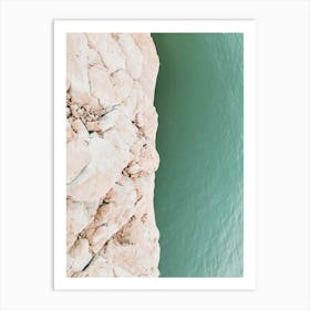 Blue Lake In Desert Art Print