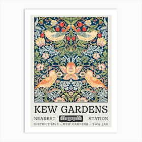 William Morris Kew Gardens Blue Art Print