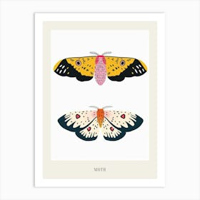 Colourful Insect Illustration Moth 4 Poster Art Print