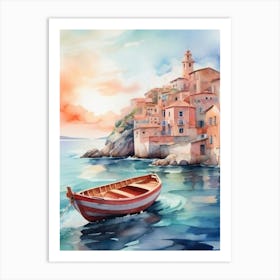 Boat In The Sea Art Print