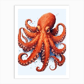 Common Octopus Illustration 4 Art Print