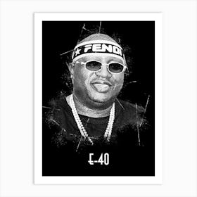 E 40 Rapper Portrait Art Print