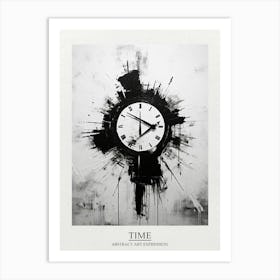 Time Abstract Black And White 2 Poster Art Print