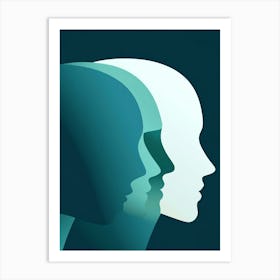 Portrait Of A Man And Woman Art Art Print