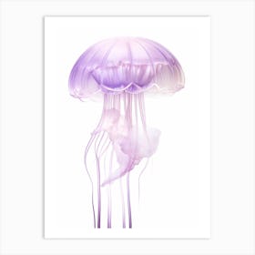 Mauve Stinger Jellyfish Simple 2 Art Print