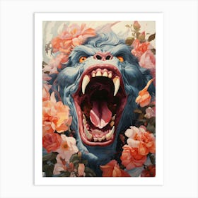 Monster With Roses Art Print