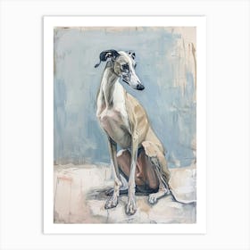 Greyhound Acrylic Painting 4 Art Print