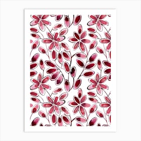 Hibiscus Abstract Floral Botanical Art Print