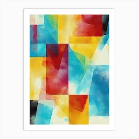 Abstract Colorful Geometric 1 Art Print