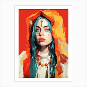 Billie Eilish Saint Portrait 3 Art Print