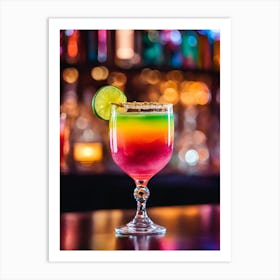 Colorful Cocktail In A Bar Affiche