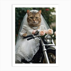 Wedding Cat 2 Art Print