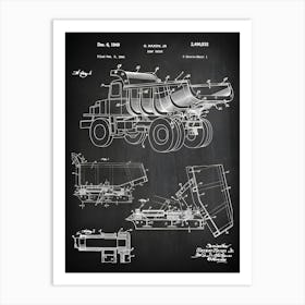 Dump Truck Print Dump Truck Poster Dump Truck Patent Art Dump Truck Blueprint Dump Truck Patent Construction Truck Decor Cc5321 Art Print