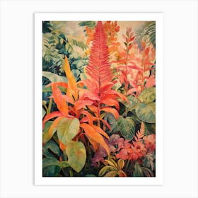Tropical Plant Painting Croton 1 Art Print