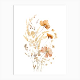 Watercolor Flowers 18 Art Print