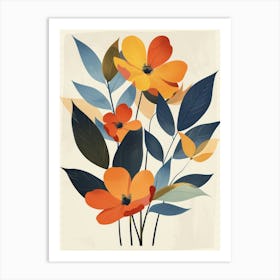 Orange Flowers 17 Art Print