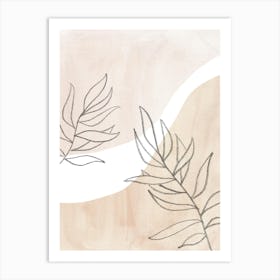 Neutral plants Abstract Painting Art Print