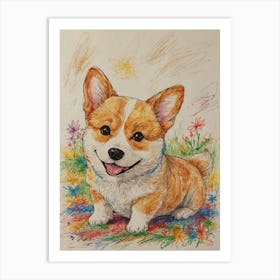 Corgi 3 Art Print