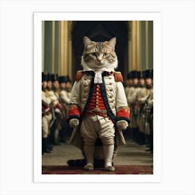 Cat In Uniform Art Print