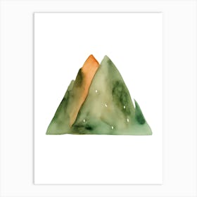 Watercolor Mountains 3 Art Print