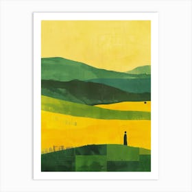 Man In A Yellow Field 1 Art Print