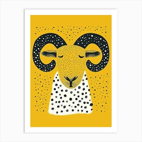 Yellow Ram 2 Art Print