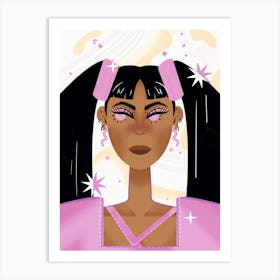 Girl In Pink  Art Print