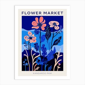 Blue Flower Market Poster Kangaroo Paw 2 Art Print