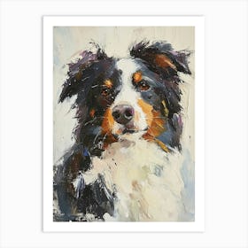 Australian Shepherd Dog  Acrylic Painting 10 Art Print