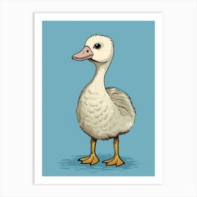 Baby Animal Illustration  Goose 4 Art Print