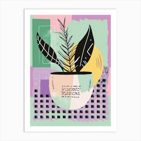 Abstract Plant In A Pot 1 Art Print