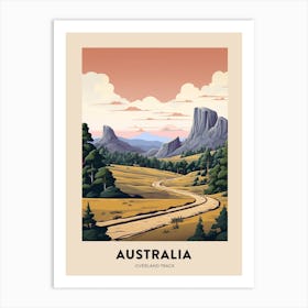 Overland Track Australia 1 Vintage Hiking Travel Poster Art Print