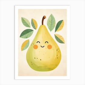 Friendly Kids Pear 6 Art Print