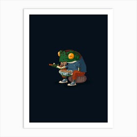 Frederick The Frog & Ramen Art Print