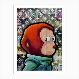 Puppet Monkey Meme Art Print