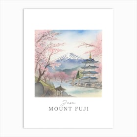 Japan Mount Fuji Storybook 1 Travel Poster Watercolour Art Print