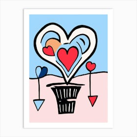 Cupcake Line Doodle 4 Art Print